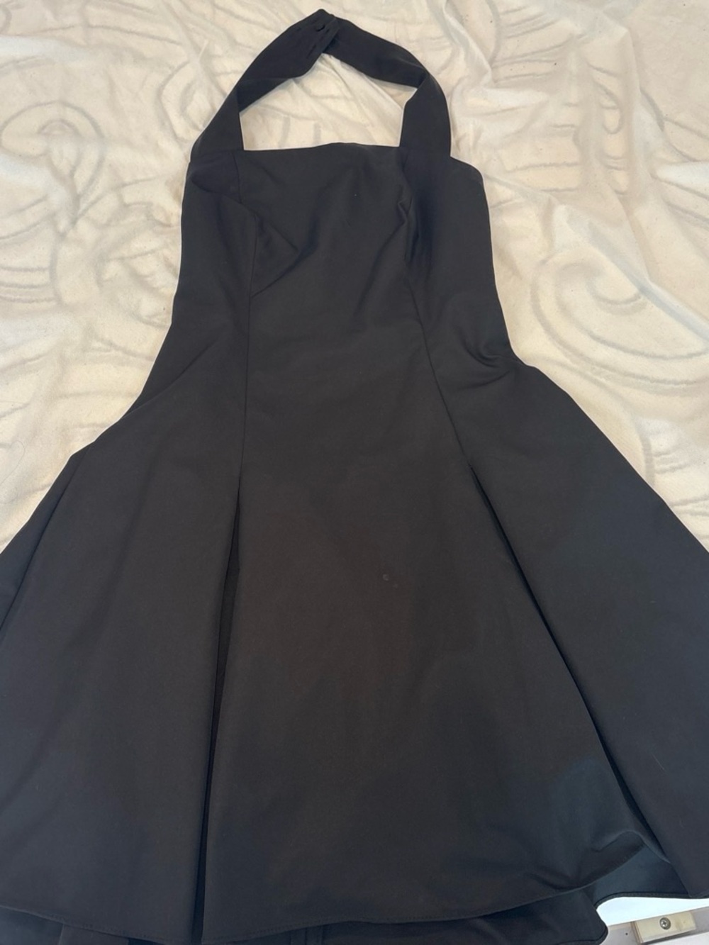 Bloomingdale’s black Halter Fit-and-Flare Dress